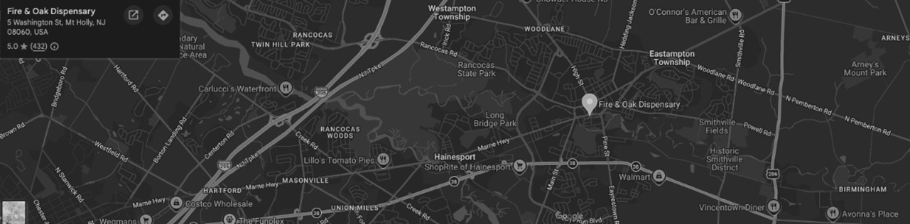 Map showing Fire and Oak in Mt Holly, NJ